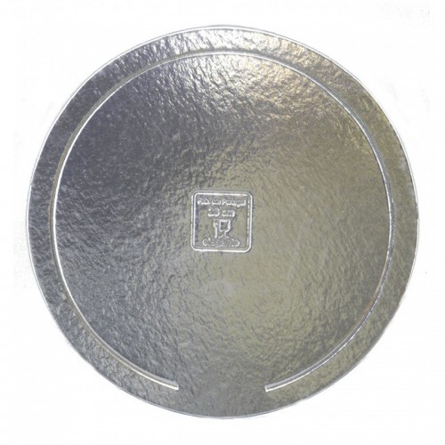 Base/Prato Cartão Prateado 30cm